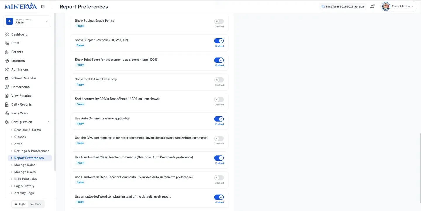 Setting up a school's bell schedule, teaching loads and subject options