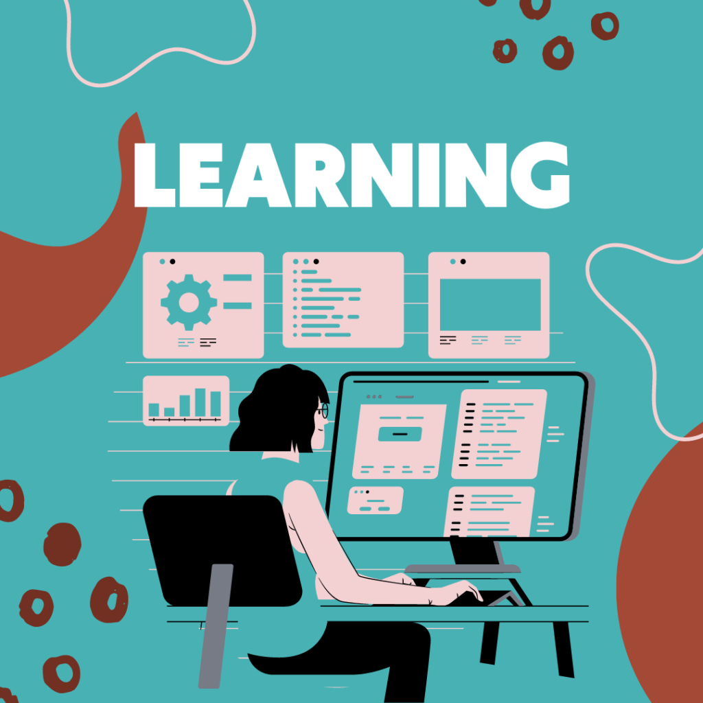 Learning with technology using a desktop computer