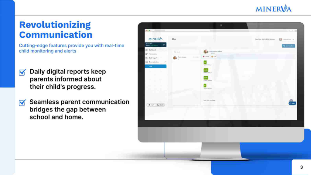 education-real time commuication design from Minerva